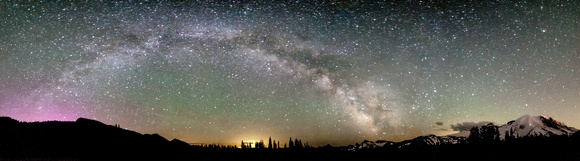 Mount Rainier and the Milky Way