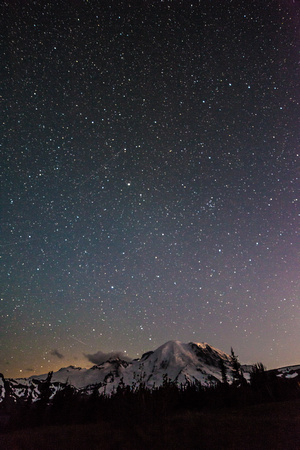 Stars over Mount Rainier