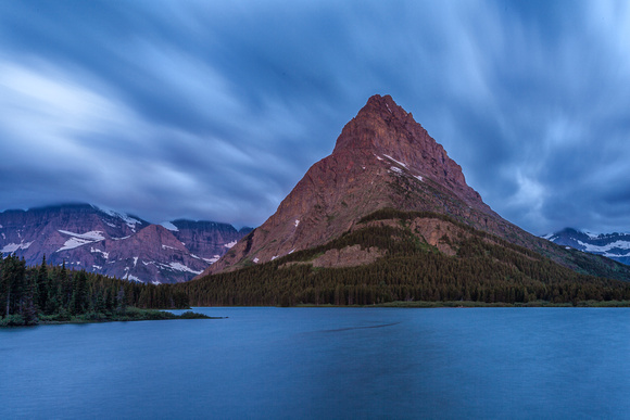 Blue Hour Before Sunrise, Grinnell Point and Swiftcurrent Lake