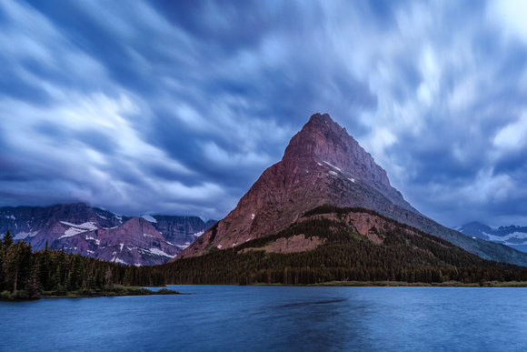 Blue Hour Before Sunrise, Grinnell Point and Swiftcurrent Lake