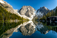 Colchuck Lake Reflects Dragontail Peak, Colchuck Peak, and Aasgard Pass
