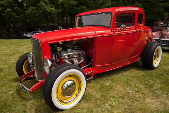 Red 1932 Ford Coupe
