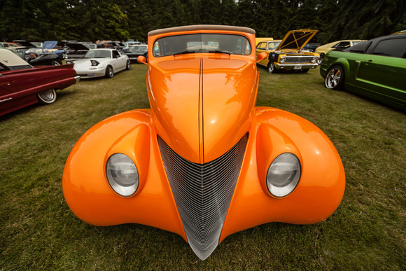 Orange 1939 Chevy Town Sedan