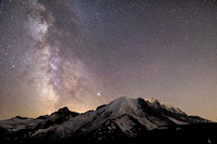 Mount Rainier and Milky Way