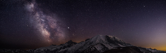 Mount Rainier and Milky Way
