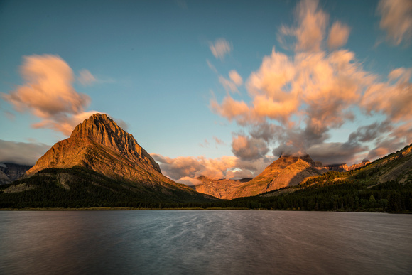 Mount Grinnell, Mount Wilbur, and Swiftcurrent Lake